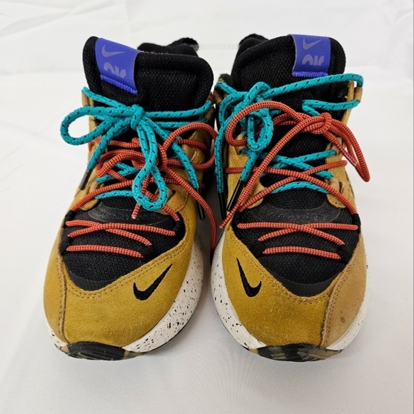 Nike Air Max Suede Sneakers In Wheat Indigo Burst Habanero Red Women's Size 7 - Picture 10 of 11